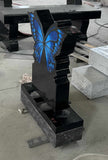 EconoMonument™ Butterfly Headstone Grave Marker - Black Granite The Memorial Man.