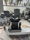 EconoMonument™ Butterfly Headstone Grave Marker - Black Granite The Memorial Man.