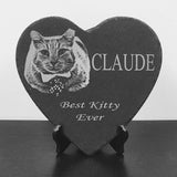 Laser Engraved Slate Heart Memorial Stone 9x9 The Memorial Man.