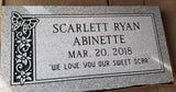 Single Flat Grave Marker Headstone Blue Ridge Granite The Memorial Man.