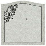 Gray Granite Single Upright Headstone with Flower Vase The Memorial Man.