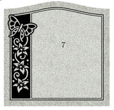 Gray Granite Single Upright Headstone with Flower Vase The Memorial Man.