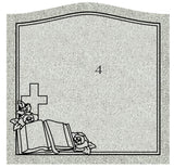 Gray Granite Single Upright Cemetery Headstone Memorial The Memorial Man.