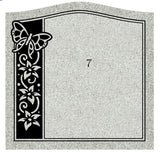 Gray Granite Single Upright Cemetery Headstone Memorial The Memorial Man.