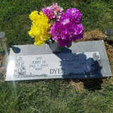 Gray Granite Double Flat Grave Marker Headstone The Memorial Man.