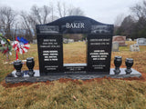 COMPANION JET BLACK GRANITE COLUMN MONUMENT The Memorial Man.