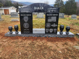 COMPANION JET BLACK GRANITE COLUMN MONUMENT The Memorial Man.