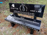 Jet Black Park Bench Memorial