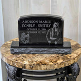 Black Granite Mini Headstone Memorial – Cemetery Gravestone & Garden Marker