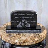 Black Granite Mini Headstone Memorial – Cemetery Gravestone & Garden Marker