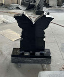 EconoMonument™ Butterfly Headstone Grave Marker - Black Granite The Memorial Man.