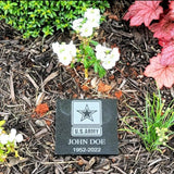 6"×6" Laser Engraved Black Granite Tile Memorial The Memorial Man.