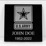 6"×6" Laser Engraved Black Granite Tile Memorial The Memorial Man.