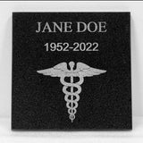 6"×6" Laser Engraved Black Granite Tile Memorial The Memorial Man.