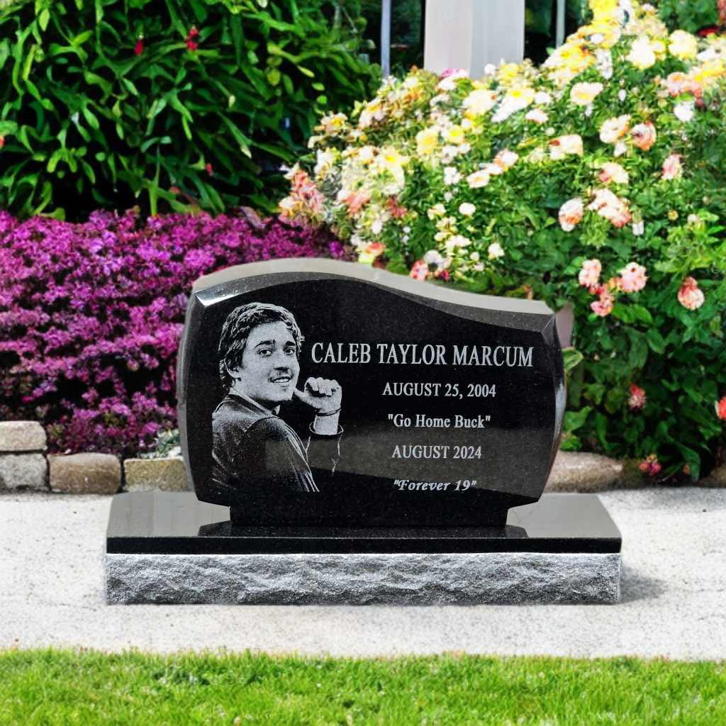 Black Granite Mini Headstone Memorial – Pet Memorial Temporary