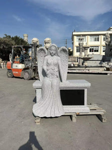Sculpted Angel Cremation Bench Memorial