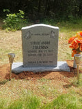 Gray Granite Economy Size Single Upright Headstone The Memorial Man.