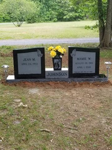 Double Wing Companion Upright Monument – Granite Headstone