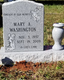 Gray Granite Economy Size Single Upright Headstone The Memorial Man.