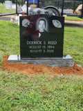 Jet Black Granite Single Upright Headstone Memorial The Memorial Man.