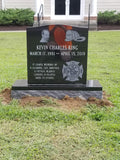 Jet Black Granite Single Upright Headstone Memorial The Memorial Man.