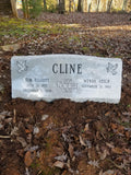 Companion Slanted Upright Headstone Memorial Blue Ridge Granite The Memorial Man.