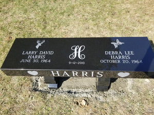 Jet Black Memorial Bench The Memorial Man.