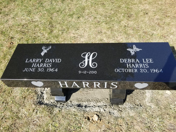 Jet Black Memorial Bench The Memorial Man.