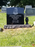 Jet Black Granite Single Upright Headstone Memorial The Memorial Man.