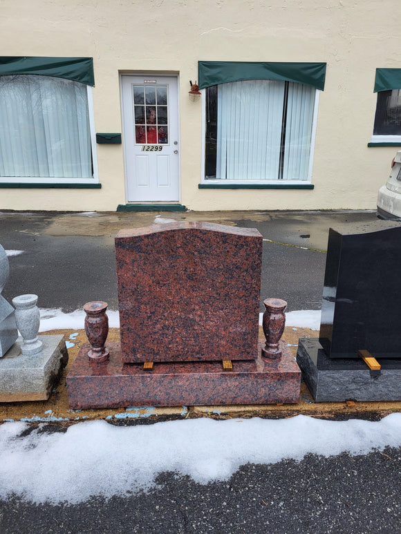 Tan Brown Single Upright Headstone The Memorial Man.