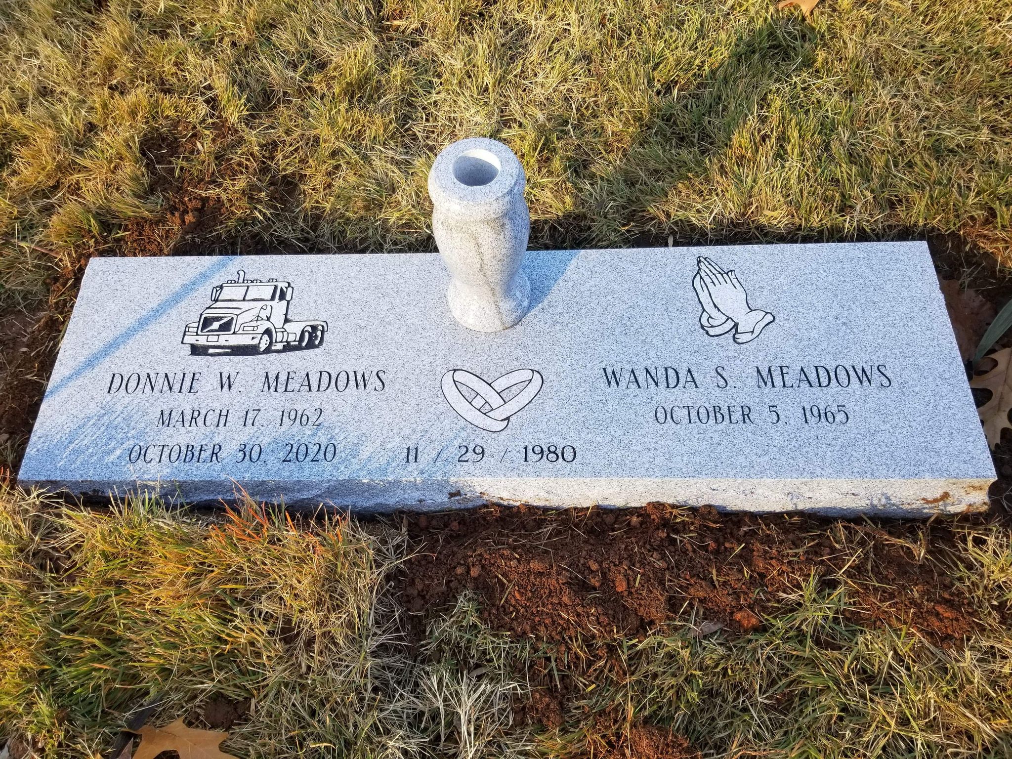 Gray Granite Double Flat Grave Marker Headstone 42X14 The Memorial Man