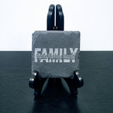 4"x4" Laser Engraved Slate Coaster-Set of 4