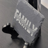 4"x4" Laser Engraved Slate Coaster-Set of 4
