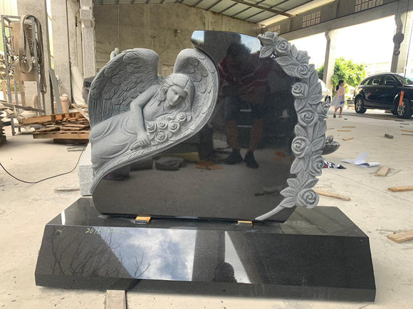 Custom Angel Headstone The Memorial Man.