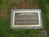 SINGLE BRONZE GRAVE MARKER 24X12 BRONZE ON 28X16 BASE The Memorial Man.