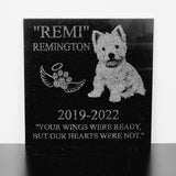 Laser Engraved Black Granite Flat Headstone Tile Memorial The Memorial Man.