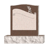 Tan Brown Single Upright Headstone The Memorial Man.