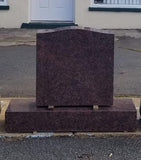 Tan Brown Single Upright Headstone The Memorial Man.