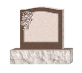 Tan Brown Single Upright Headstone The Memorial Man.