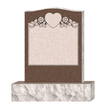 Tan Brown Single Upright Headstone The Memorial Man.