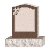 Tan Brown Single Upright Headstone The Memorial Man.