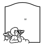 Blue Ridge Granite Slanted Upright Headstone with Vase, (Choose Your Design) The Memorial Man.