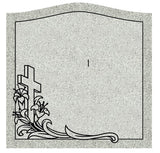 Gray Granite Economy Size Single Upright Headstone The Memorial Man.