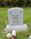 Gray Granite Economy Size Single Upright Headstone The Memorial Man.