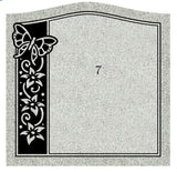 Gray Granite Economy Size Single Upright Headstone The Memorial Man.